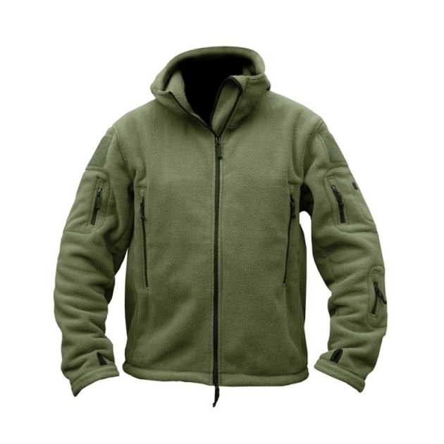 Флісова кофта тактичний Kombat UK Recon Hoodie XXL Оливковий (1000-kb-rh-olgr-xxl) - зображення 1