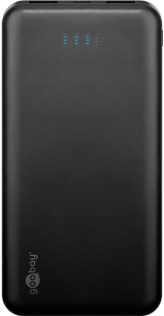 Powerbank Goobay Slimline 10000 mAh 10.5 W Black (0001-00015-19649) - obraz 1