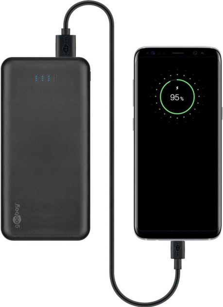 УМБ Goobay Slimline 10000 mAh 10.5 W Black (0001-00015-19649) - зображення 5