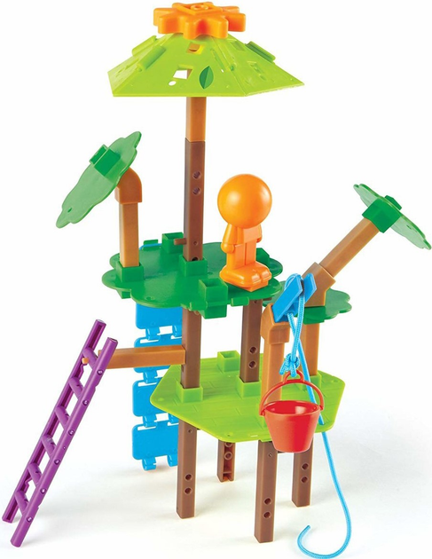Klocki konstrukcyjne Learning Resources Domek na drzewie 52 elementy (0765023828443) - obraz 3