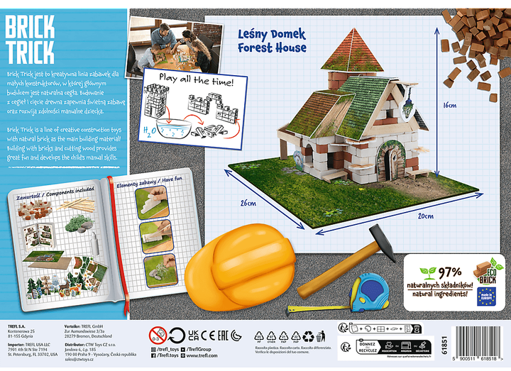 Klocki drewniane Trefl Brick Trick Leśny Domek 220+ elementów (5900511618518) - obraz 5
