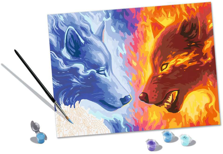 Malowanie po numerach Ravensburger CreArt Wilki 30 x 40 cm (4005556235490) - obraz 3
