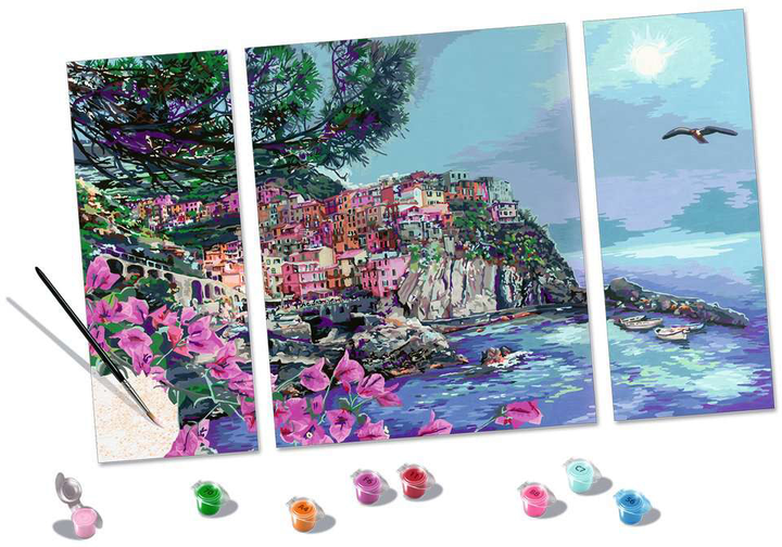 Картина за номерами Ravensburger CreArt Cinque Terre Panorama 50 x 80 см (4005556235292) - зображення 3