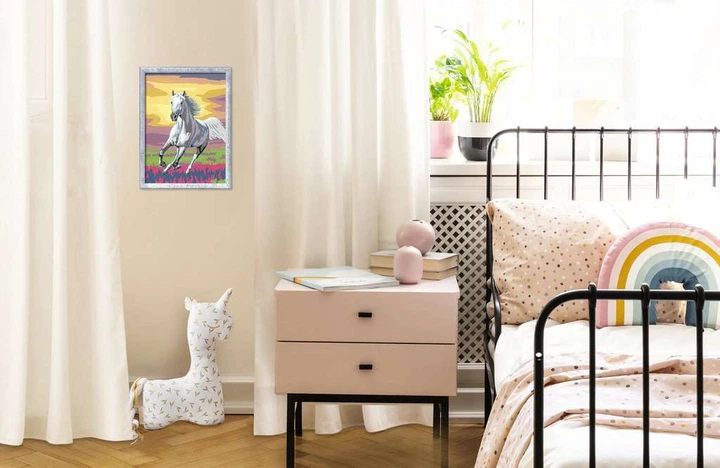 Malowanie po numerach Ravensburger CreArt Koń o zachodzie słońca z blaskiem 18 x 24 cm (4005556236633) - obraz 4