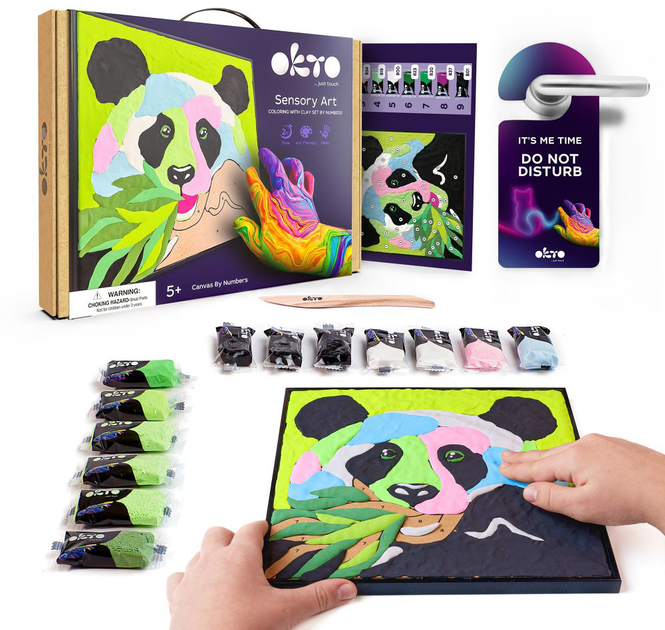 Obraz po numerach Okto Panda 29 x 29 cm (4820199476792) - obraz 5
