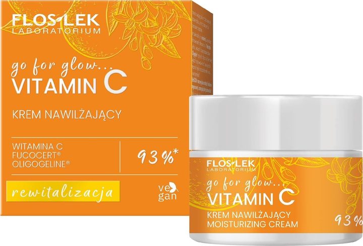 Крем для обличчя Floslek Go For Glow Vitamin C зволожуючий 50 мл (5905043022321) - зображення 1