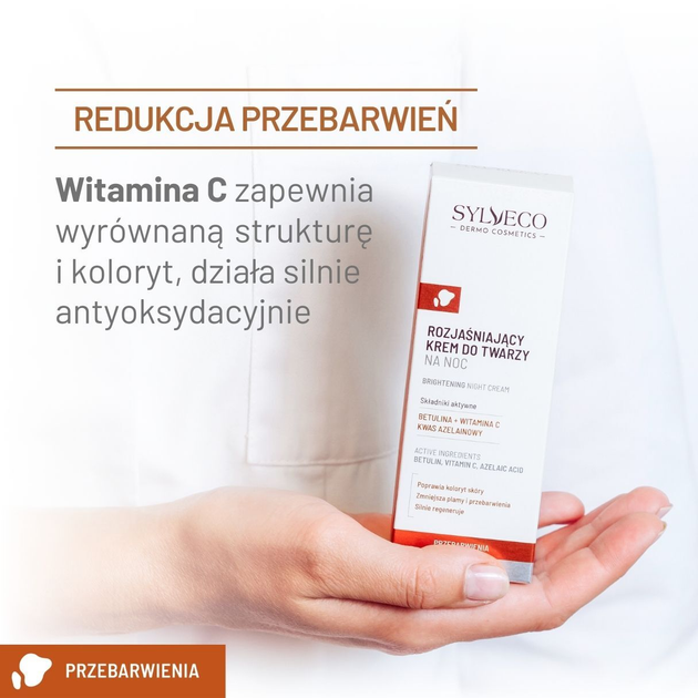 Крем для обличчя Sylveco Dermo Відбілюючий нічний 50 мл (5902249019780) - зображення 4