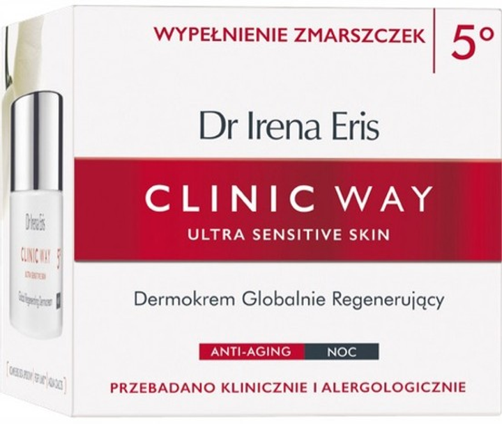 Krem do twarzy Dr. Irena Eris Clinic Way 5 przeciwstarzeniowy 70+ na noc 50 ml (5900717573215) - obraz 2