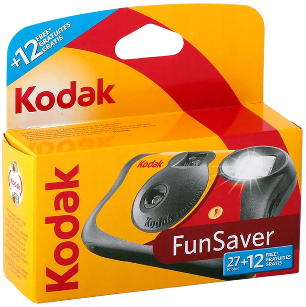 Одноразовий фотоапарат Kodak Camera Fun Saver 27+12 знімків Yellow (5011373920944) - зображення 1