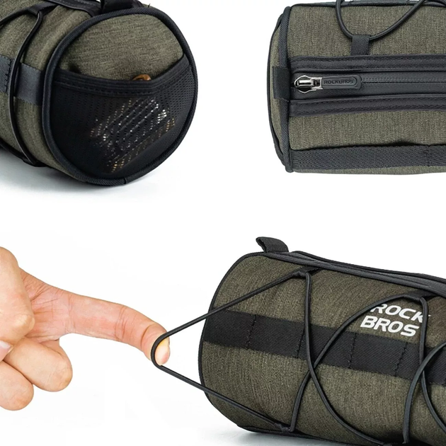 Torba rowerowa Rockbros 30110049001 na kierownicę 2 l Green (7683507143352) - obraz 4