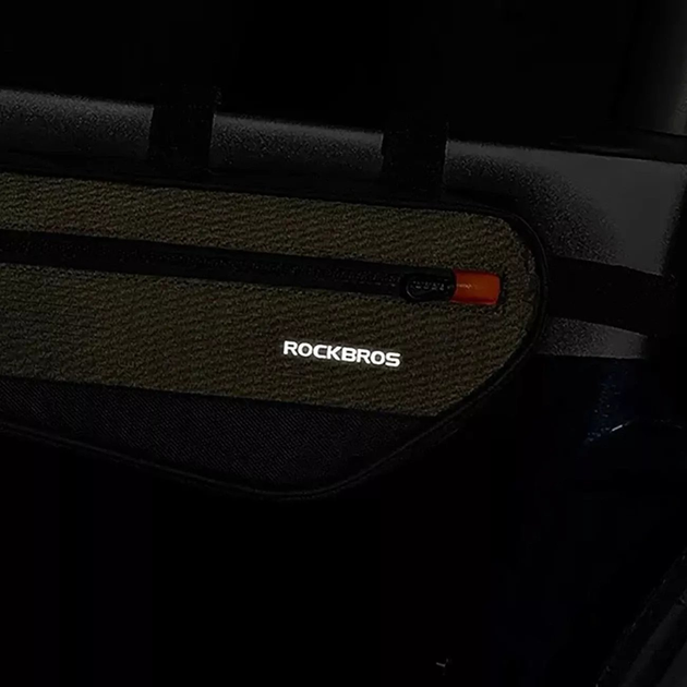 Велосумка Rockbros 30120079001 на раму 1.7 л Black-Green - зображення 8
