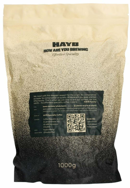 Kawa ziarnista Hayb Black Espresso Blend 1 kg (5904844570116) - obraz 2