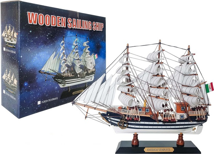 Model kolekcjonerski LEAN Toys statek Amerigo Vespucci (5905323217669) - obraz 1