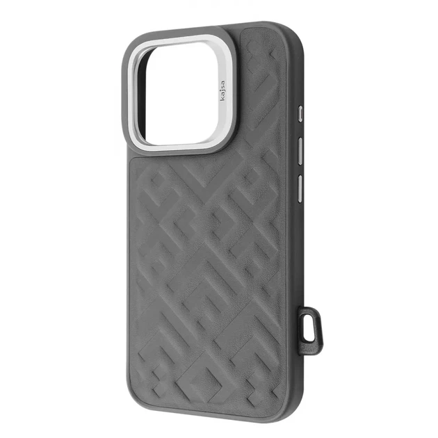 Чохол Kajsa Rhombus Collection with Magnetic Ring iPhone 16 Gray - Фото 1 Чохол Kajsa Rhombus Collection with Magnetic Ring iPhone 16 Gray - изображение 1