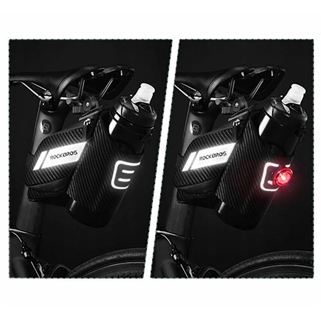 Велосумка Rockbros C32BK підсідельна з кишенею для пляшки 1.5 л Black (7683507142164) - зображення 8
