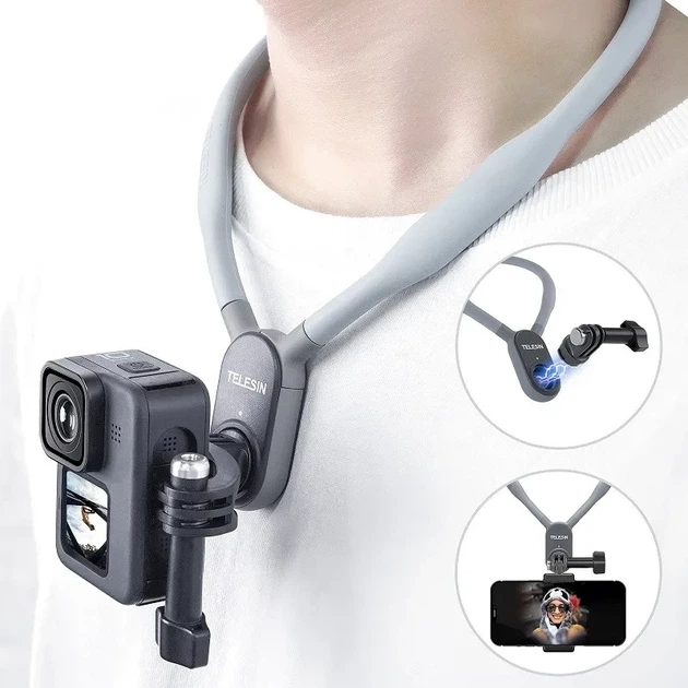 Магнитный держатель на шею TELESIN для GoPro и других экшн камер и смартфонов - изображение 2