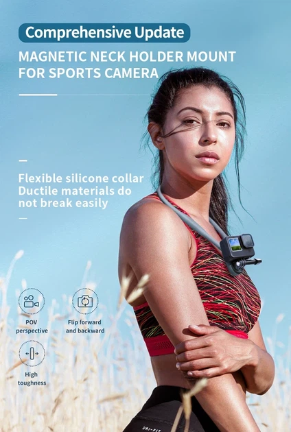 Магнитный держатель на шею TELESIN для GoPro и других экшн камер и смартфонов - изображение 9