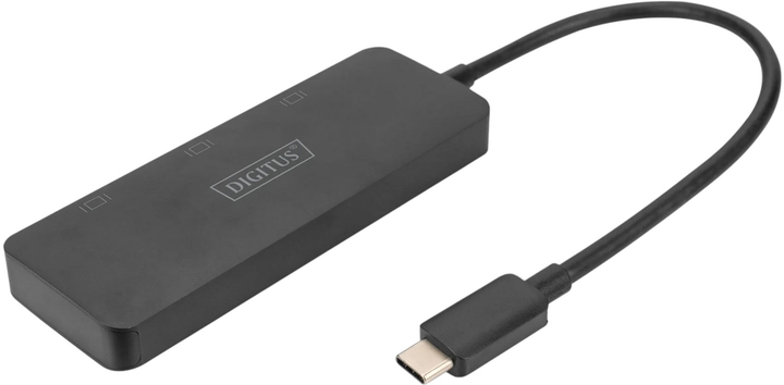 Адаптер Digitus USB-C - 3 x HDMI Black (DS-45333) - зображення 1