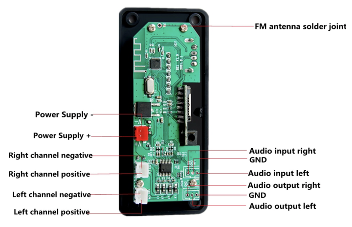 Аудиоплеер автомобильный 11-16В с Bluetooth 5.0 усилителем 2х25Вт - USB, MP3, WMA, WAV, FM, AUX, TF - изображение 4