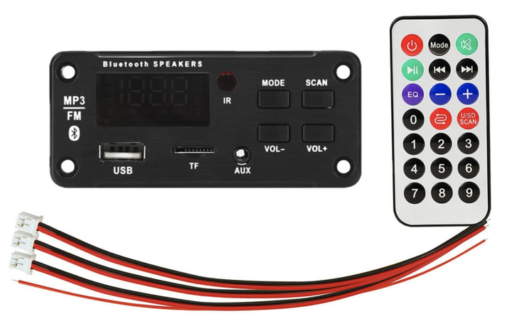 Аудиоплеер автомобильный 11-16В с Bluetooth 5.0 усилителем 2х25Вт - USB, MP3, WMA, WAV, FM, AUX, TF - изображение 5