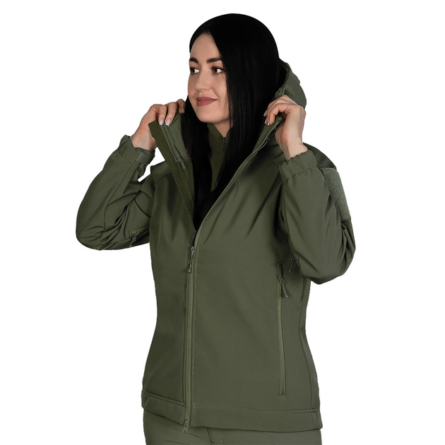 Демисезонная женская Куртка Camotec Stalker SoftShell олива размер XL - изображение 1