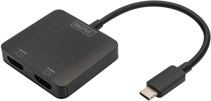 Адаптер Digitus USB-C - 2 x HDMI Black (DS-45338) - зображення 1