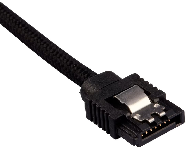 Набір з 2 кабелів Corsair Premium Sleeved SATA 60 см Black (CC-8900252) - зображення 3