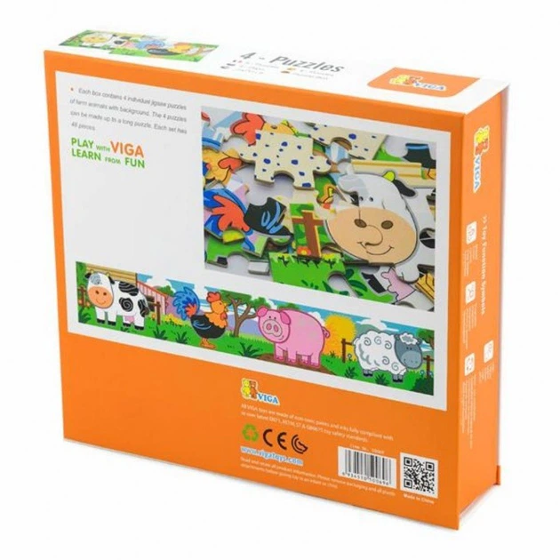 Пазл Viga Toys Ферма, 48 элементов [103978] - изображение 3