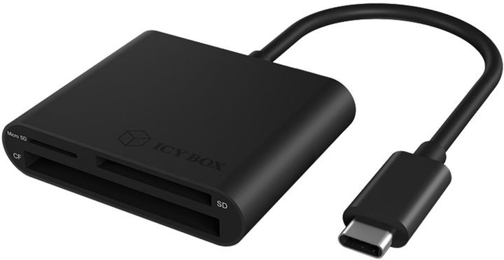 Czytnik kart Icy Box USB-C Multi Card Reader Black (IB-CR301-C3) - obraz 1