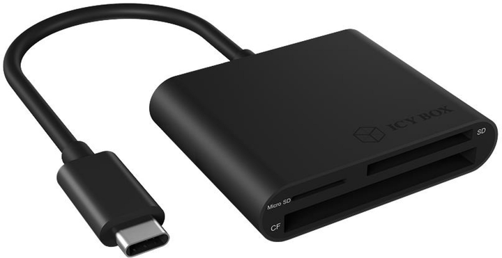 Czytnik kart Icy Box USB-C Multi Card Reader Black (IB-CR301-C3) - obraz 2