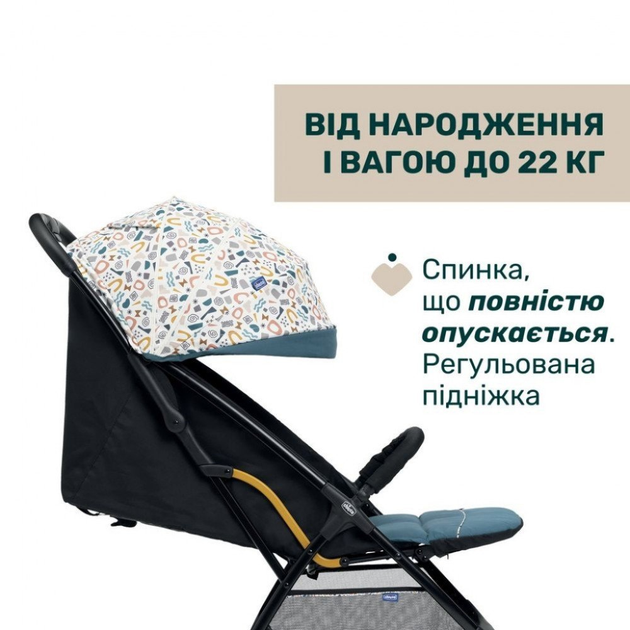 Коляска Chicco Glee Голубая [100737] - изображение 2