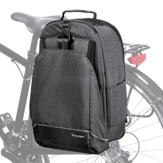 Torba rowerowa 2 w 1 Wozinsky plecak WBB33BK na bagaznik 30 l Black (5907769301360) - obraz 5