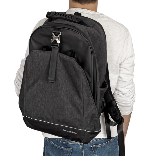 Torba rowerowa 2 w 1 Wozinsky plecak WBB33BK na bagaznik 30 l Black (5907769301360) - obraz 12