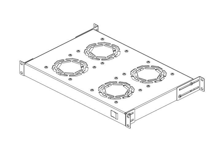 Модуль вентилятора Digitus DN-19 FAN-4-HO 483 mm Grey - зображення 4