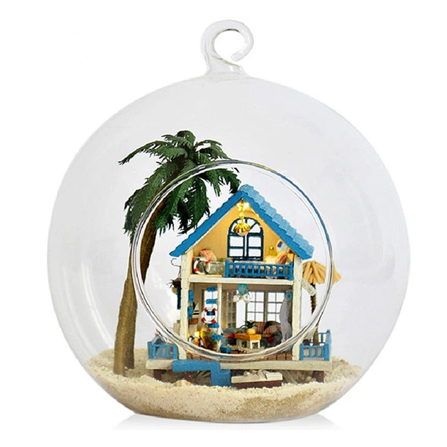 Румбокс - шар интерьерный 3D конструктор Miniature DIY Cuteroom House Romantic Aegean Sea 2002 + подставка - Фото 1 Румбокс - шар интерьерный 3D конструктор Miniature DIY Cuteroom House Romantic Aegean Sea 2002 + подставка - изображение 1