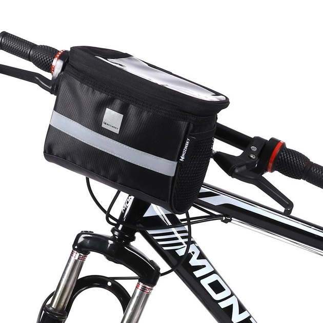 Велосумка Wozinsky WBB12BK на кермо з чохлом для телефону 2 л Black (5907769300516) - зображення 3