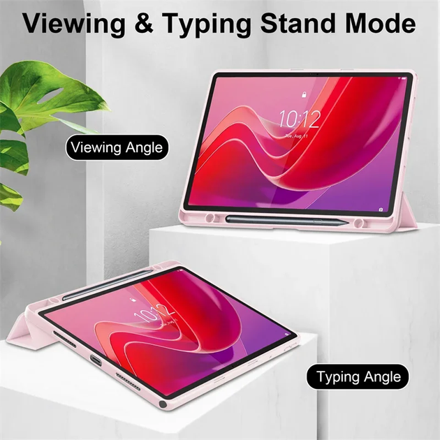Чохол TPUCristal Pen holder Lenovo Tab M11 Xiaoxin Pad 2024 11 Світло-рожевий - изображение 3