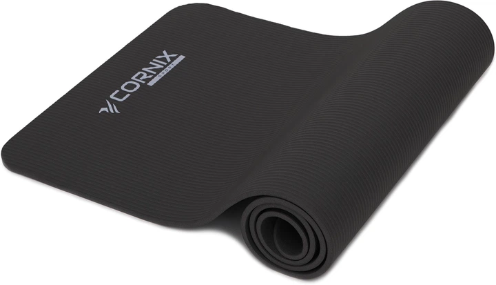 Коврик спортивный Cornix NBR 183 x 61 x 1 см для йоги и фитнеса XR-0013 Black - Фото 6 Коврик спортивный Cornix NBR 183 x 61 x 1 см для йоги и фитнеса XR-0013 Black - изображение 6