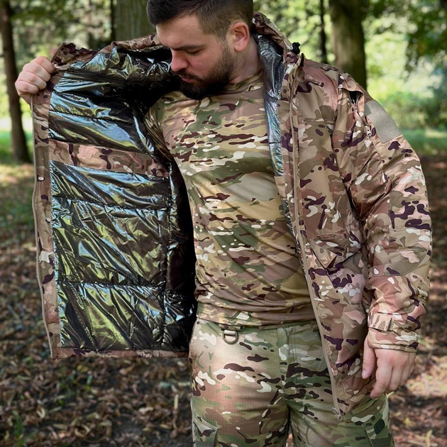 Мужская зимняя Куртка с подкладкой Omni-Heat до - 35 °C / Парка с мембраной Gore-Tex мультикам размер XL - изображение 2