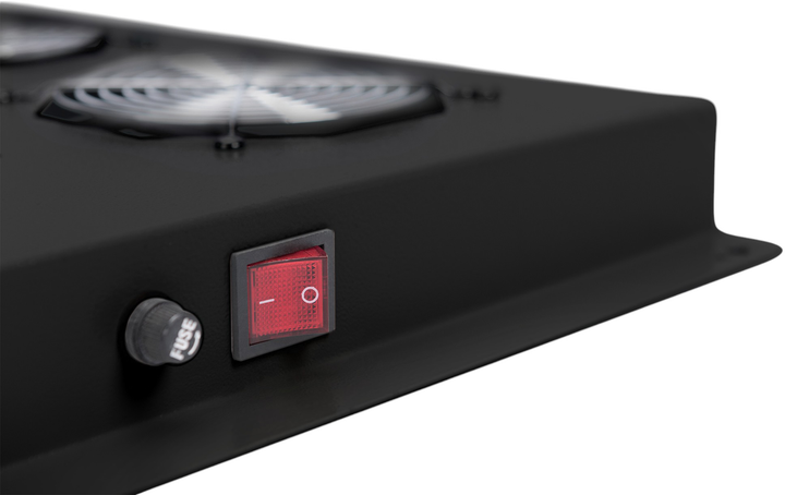 Стельовий блок охолодження для серверних шаф Digitus Unique 4 x Fans Black (DN-19 FAN-4-SRV-B) - зображення 3