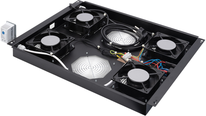 Стельовий блок охолодження для серверних шаф Digitus Unique 4 x Fans Black (DN-19 FAN-4-SRV-B) - зображення 5