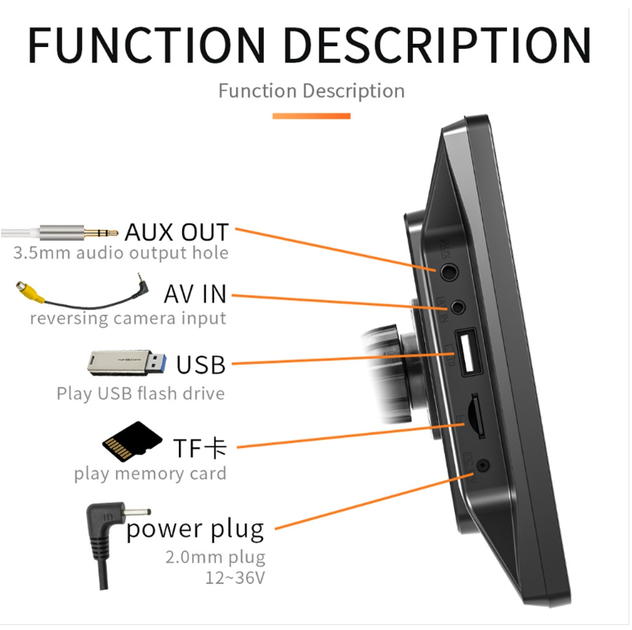 Портативный автомобильный MP5-плеер с поддержкой CarPlay/Android Auto 9 дюймов - изображение 2