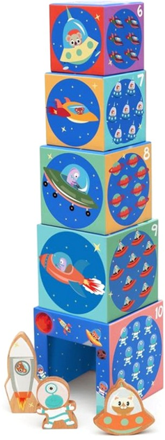 Piramidka edukacyjna Scratch z figurkami Kosmos (5414561812289) - obraz 3