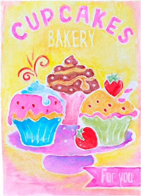 Zestaw kreatywny Box Candiy Akwarele muffinki (4897099390183) - obraz 4