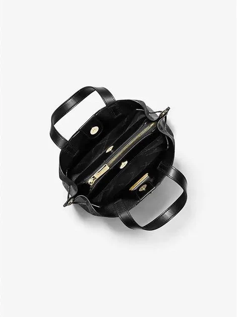 Женская сумка Michael Kors Emilia Small Logo Satchel черная