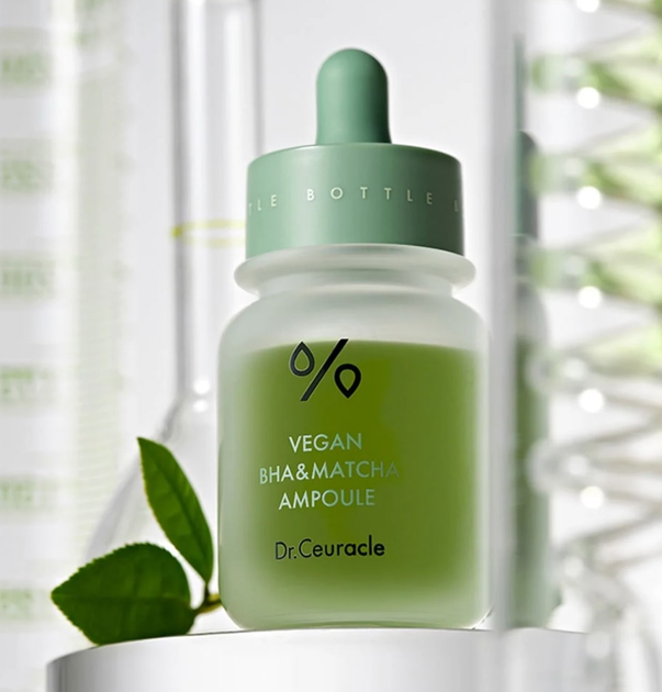 Себорегулирующая ампула с BHA и матчей Dr.Ceuracle Vegan BHA & Matcha Ampoule 30ml - изображение 5