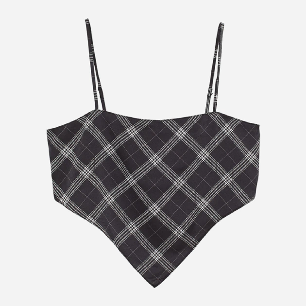 Топ женский H&M 060999916_cell S Белый/Черный/Клетка (6666000338631) - Фото 1 Топ женский H&M 060999916_cell S Белый/Черный/Клетка (6666000338631) - изображение 1