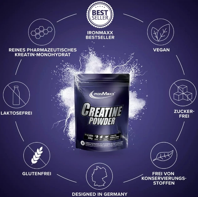 Креатин IronMaxx Creatine 500g (Pure) - Фото 2 Креатин IronMaxx Creatine 500g (Pure) - изображение 2
