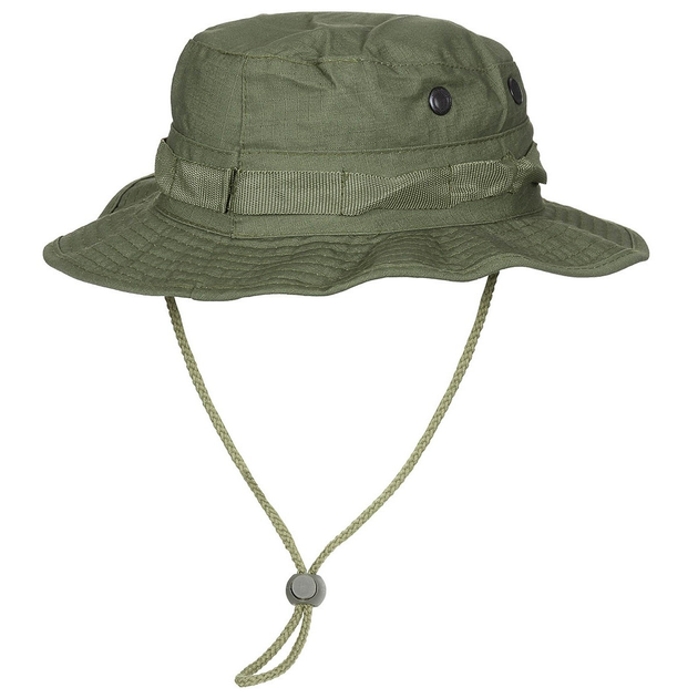 Панама с большим отворотом US GI Bush Hat, Rip Stop, chin strap, OD green L - изображение 1