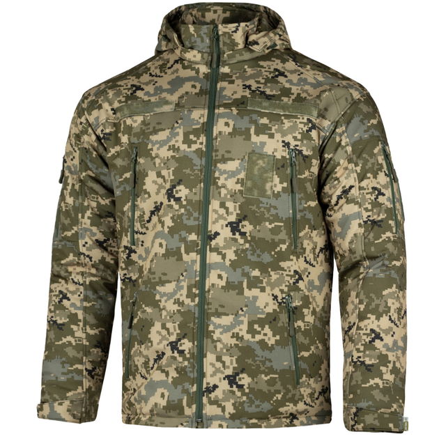 Куртка зимова Vik-Tailor SoftShell Max-Heat ММ-14 (піксель ЗСУ) 44 - зображення 1